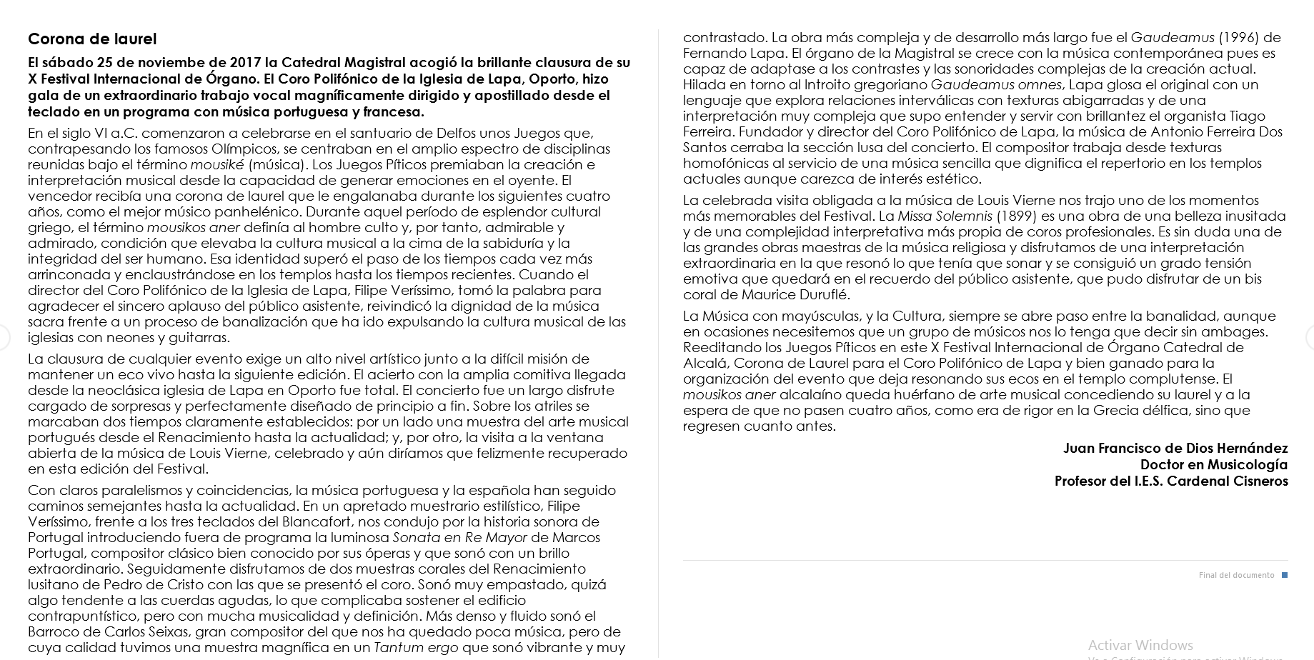 Articulo-Clausura del Festival